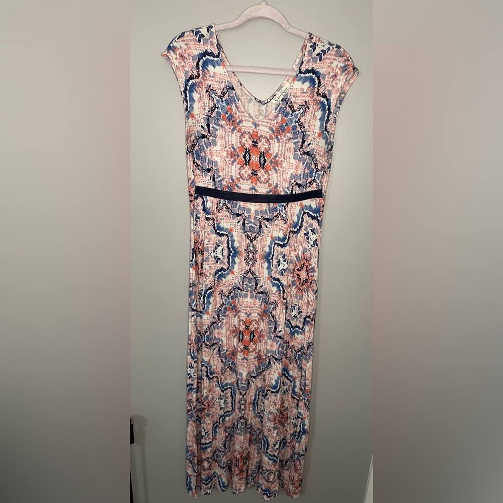Jessica Simpson (Maternity) Abstract Print Dress - Blue, Pink, Orange